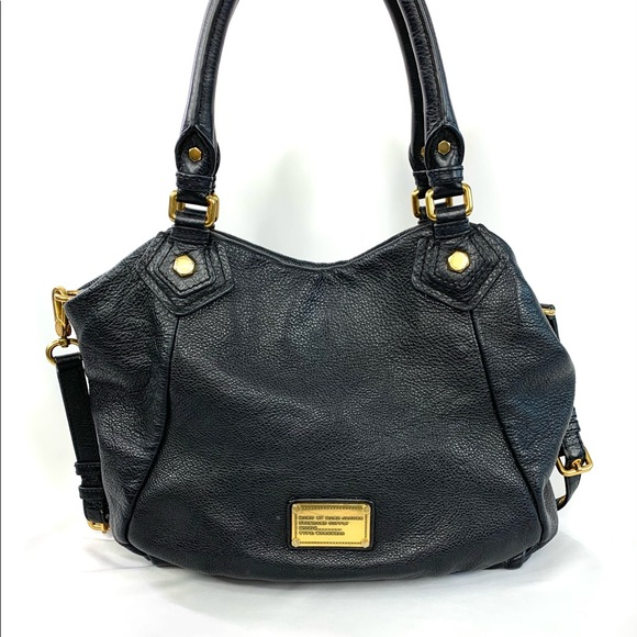 Marc by Marc Jacobs Classic Q Francesca Black Pebbled Leather Large Shoulder Bag - Picture 2 of 14